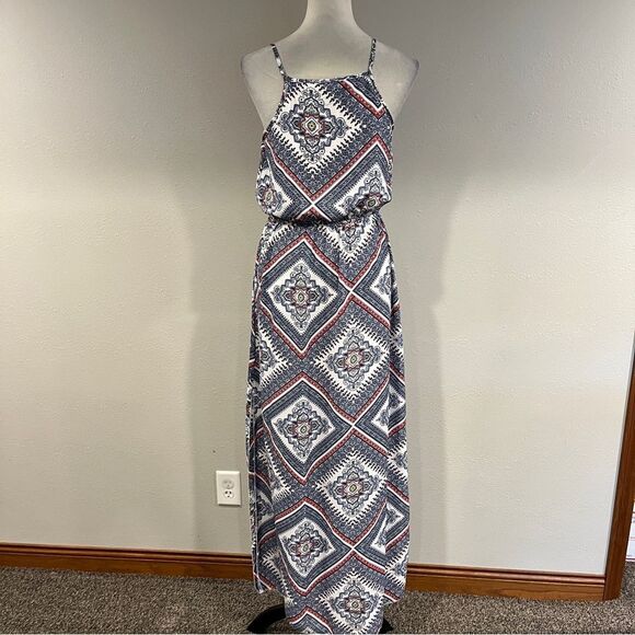 Rue 21 Geometric Print Maxi Dress with straps size medium - Picture 5 of 14